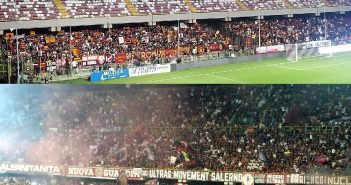 Romanisti e salernitani, lo spettacolo del tifo all’Arechi